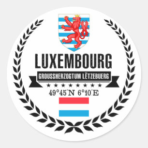 Luxembourg Classic Round Sticker