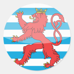 luxembourg classic round sticker