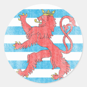 LUXEMBOURG CLASSIC ROUND STICKER