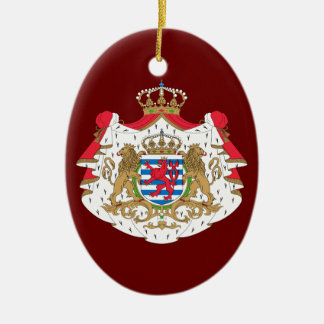 Luxembourg Coat of Arms Ceramic Tree Decoration