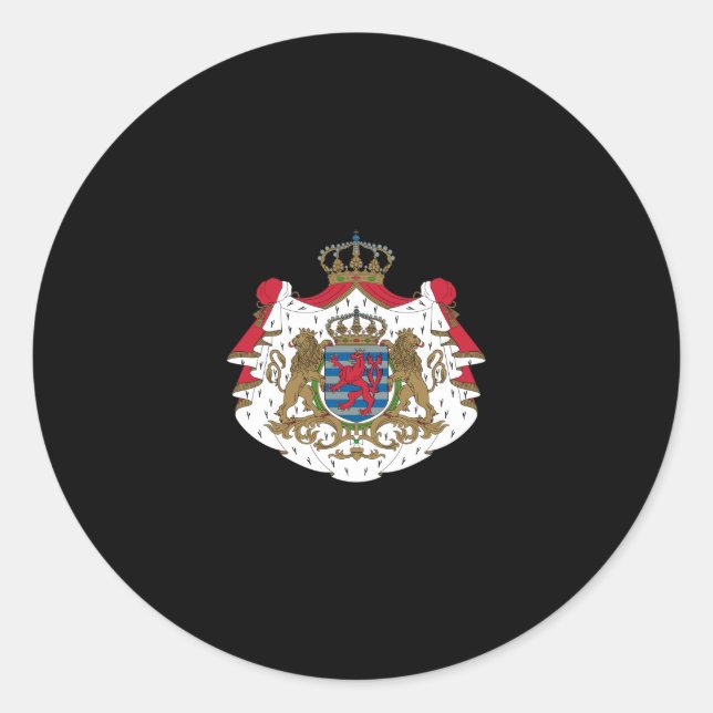 Luxembourg Coat of Arms Classic Round Sticker (Front)