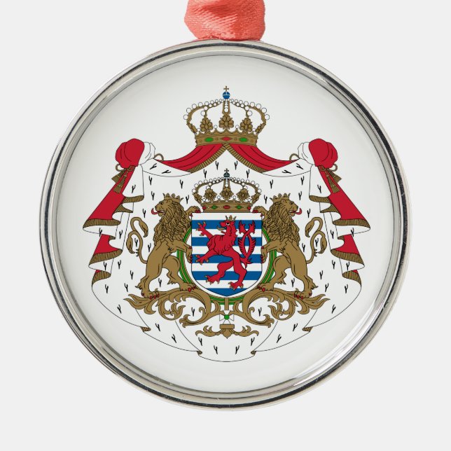 Luxembourg Coat Of Arms Metal Tree Decoration (Front)
