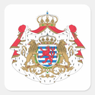 Luxembourg Coat of Arms Square Sticker