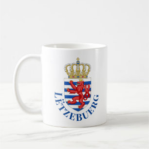 Luxembourg coat of arms (with name underneath) coffee mug