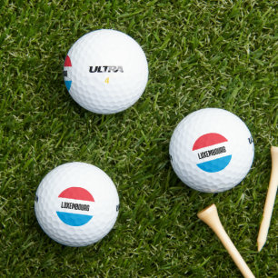 Luxembourg country flag custom golf ball gift set