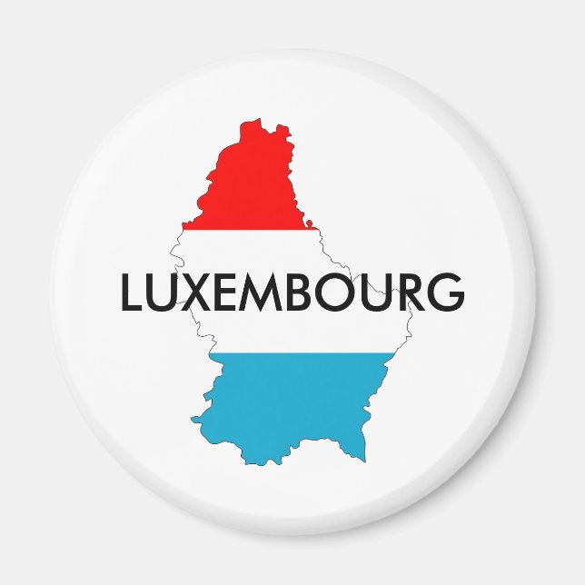 luxembourg country flag map shape silhouette magnet (Front)