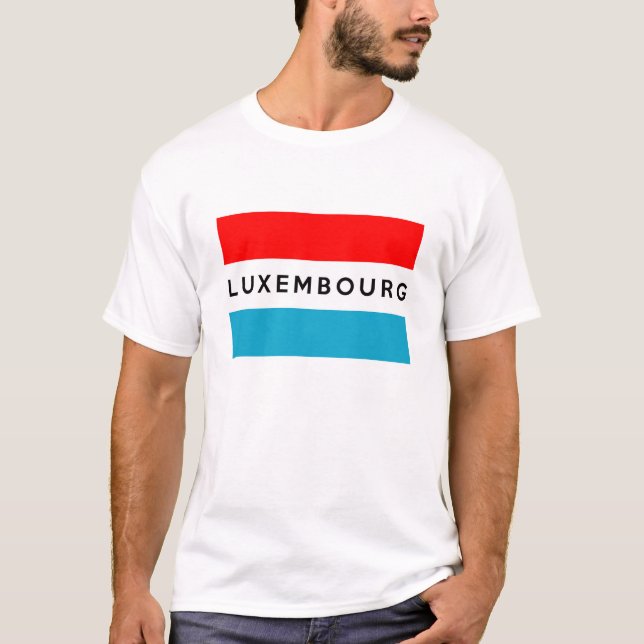 luxembourg country flag symbol name text T-Shirt (Front)