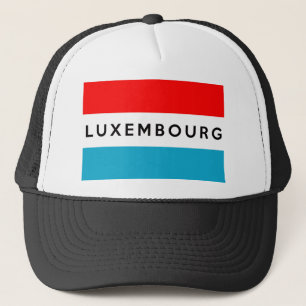luxembourg country flag symbol name text trucker hat