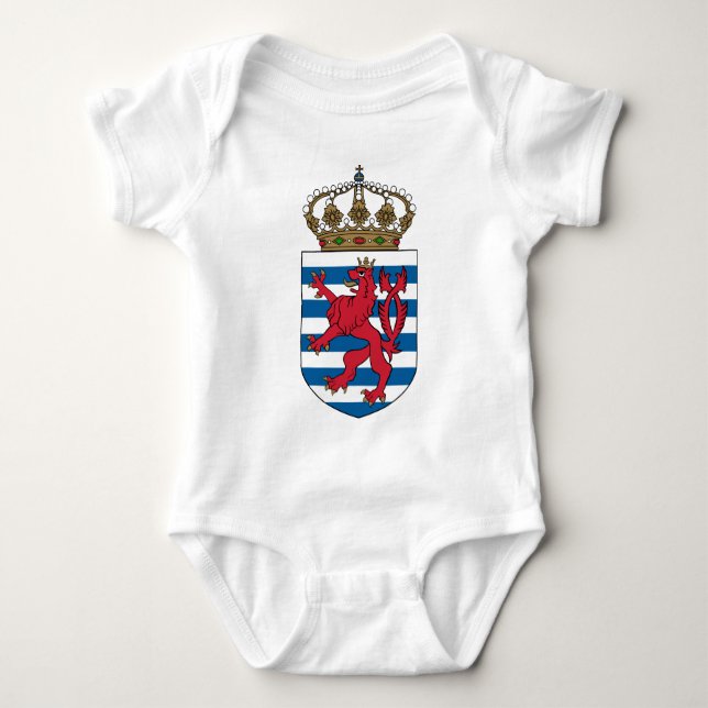 luxembourg emblem baby bodysuit (Front)