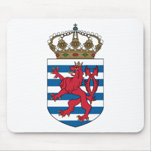 luxembourg emblem mouse mat