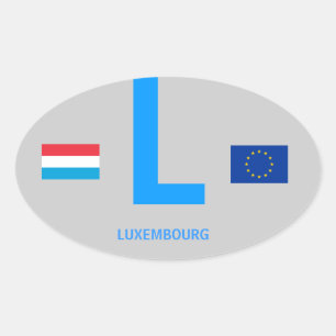 Luxembourg* Euro-Oval Sticker