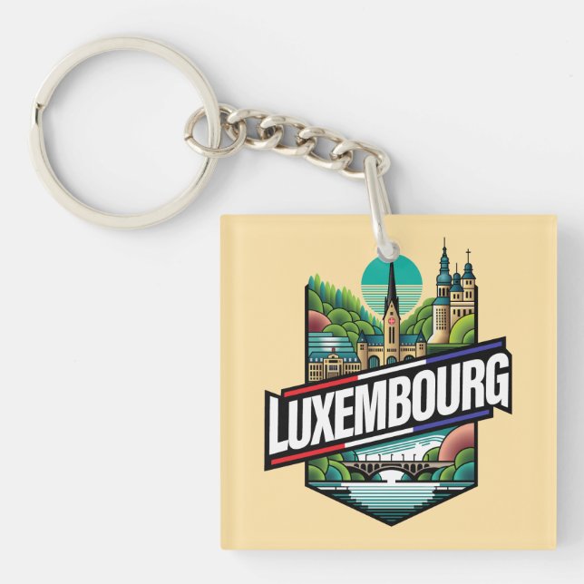 Luxembourg Europe Key Ring (Front)