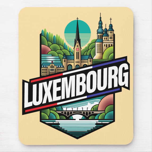 Luxembourg Europe Mouse Mat (Front)
