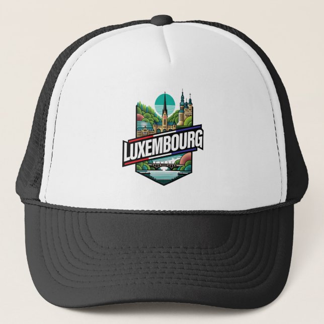 Luxembourg Europe Trucker Hat (Front)