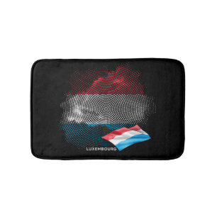 Luxembourg flag bath mat