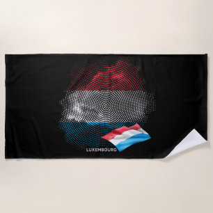 Luxembourg flag beach towel