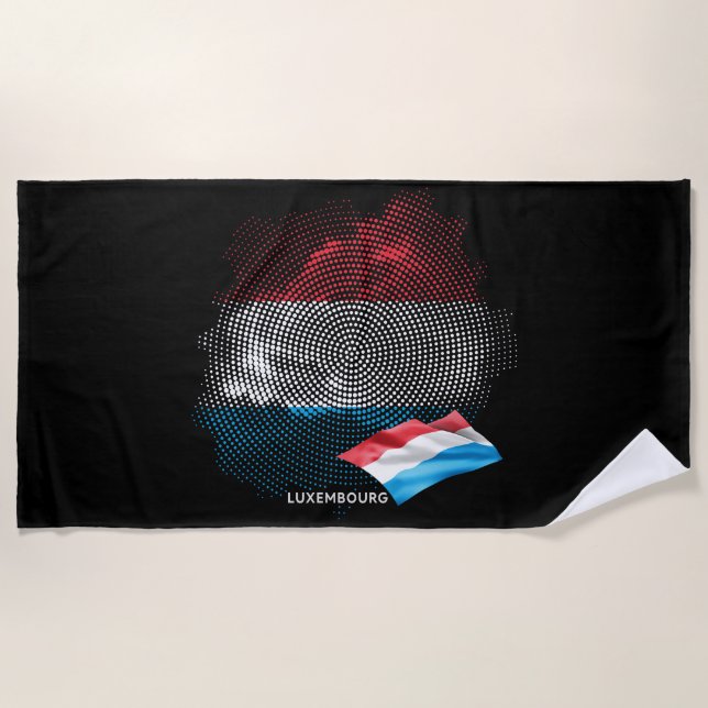 Luxembourg flag beach towel (Front)