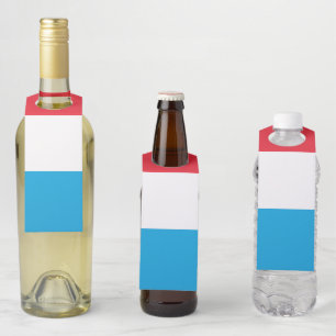 Luxembourg flag bottle tag