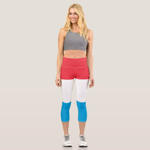 Luxembourg flag capri leggings