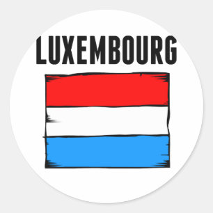 Luxembourg Flag Classic Round Sticker
