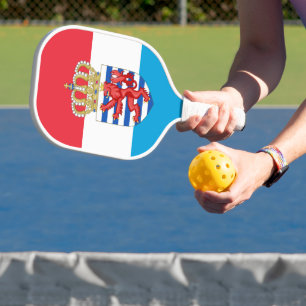 Luxembourg flag/ coat of arms pickleball paddle