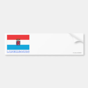 Luxembourg Flag (de legis) with Name Bumper Sticker