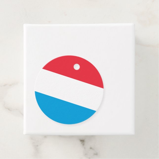 Luxembourg flag favour tags (In Situ)