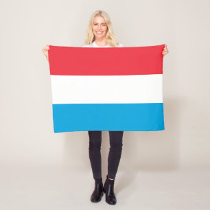 Luxembourg Flag Fleece Blanket