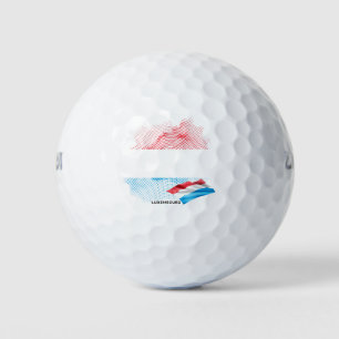 Luxembourg flag golf balls