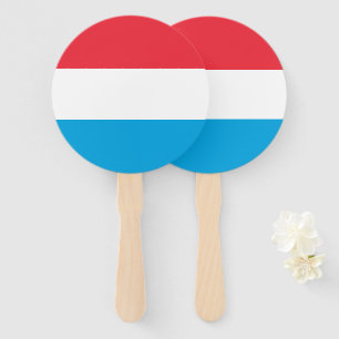 Luxembourg flag hand fan