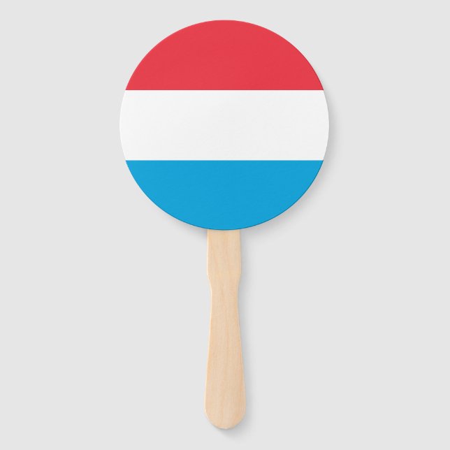 Luxembourg Flag Hand Fan (Front)