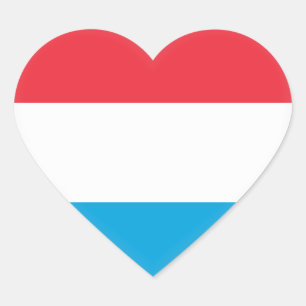 Luxembourg Flag Heart Sticker
