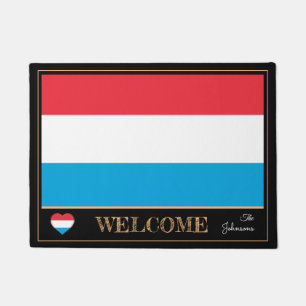 Luxembourg & Flag house mats/sports Welcome Doormat