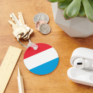 Luxembourg flag key ring