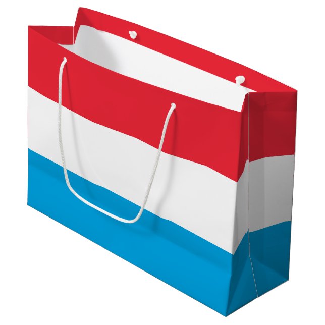 Luxembourg flag large gift bag (Front Angled)