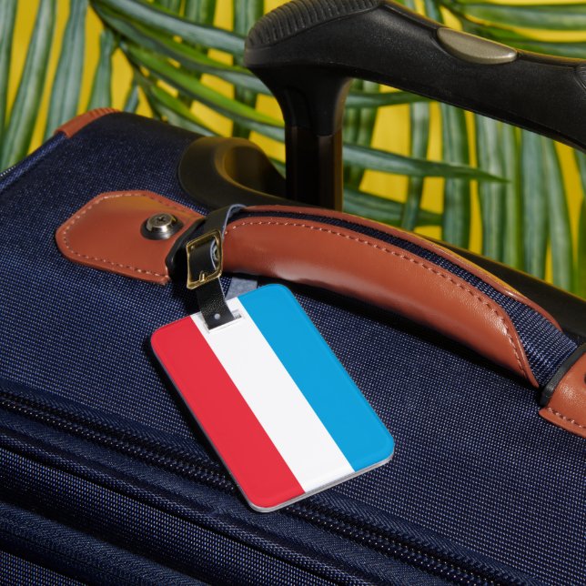 Luxembourg flag luggage tag (Front Insitu 1)