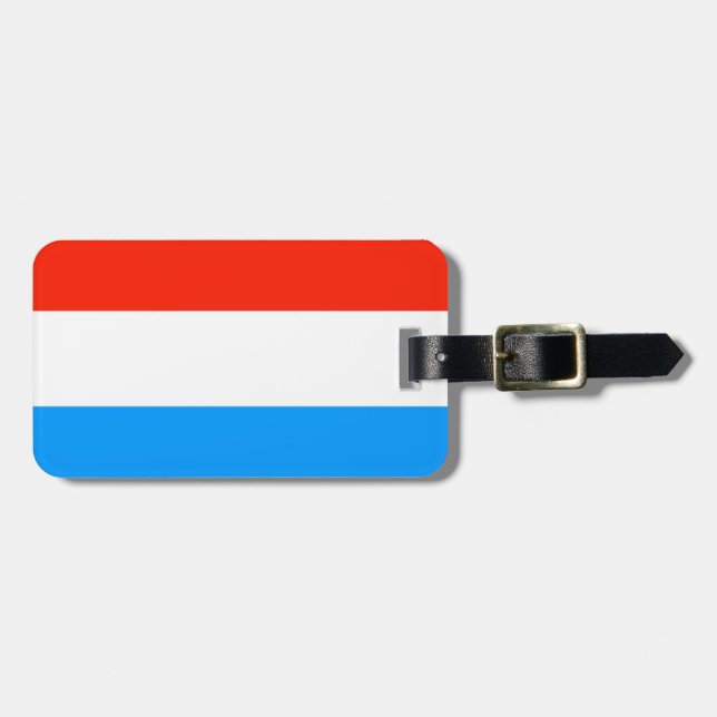 Luxembourg flag luggage tag (Front Horizontal)