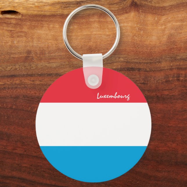 Luxembourg flag & Luxembourg holiday / sports Key Ring (Front)