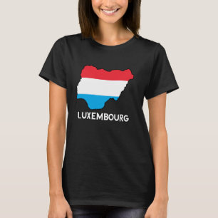 Luxembourg Flag Map Luxembourgish Roots Letzebuerg T-Shirt