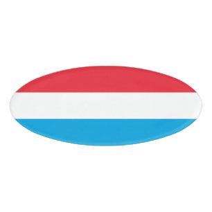 Luxembourg flag name tag