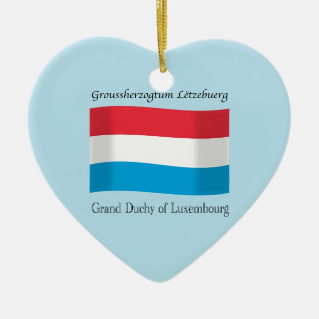 Luxembourg Flag Ornament (Front)