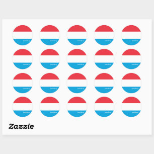 Luxembourg flag patriots, holiday / sports classic round sticker