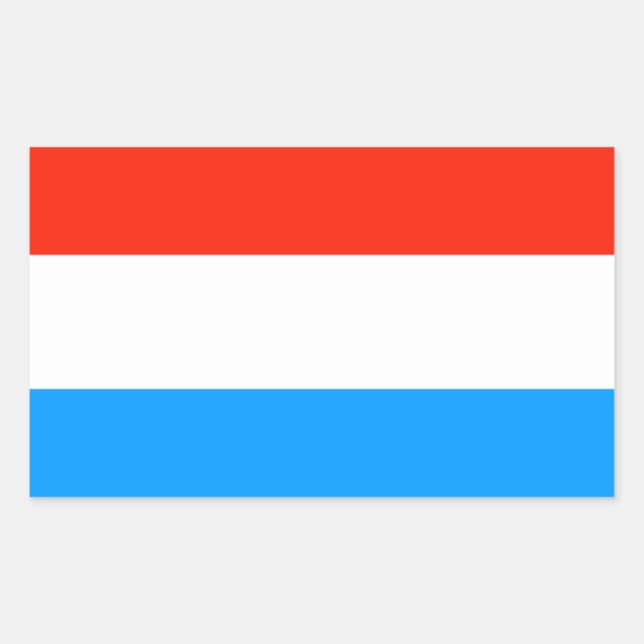 Luxembourg flag rectangular sticker (Front)