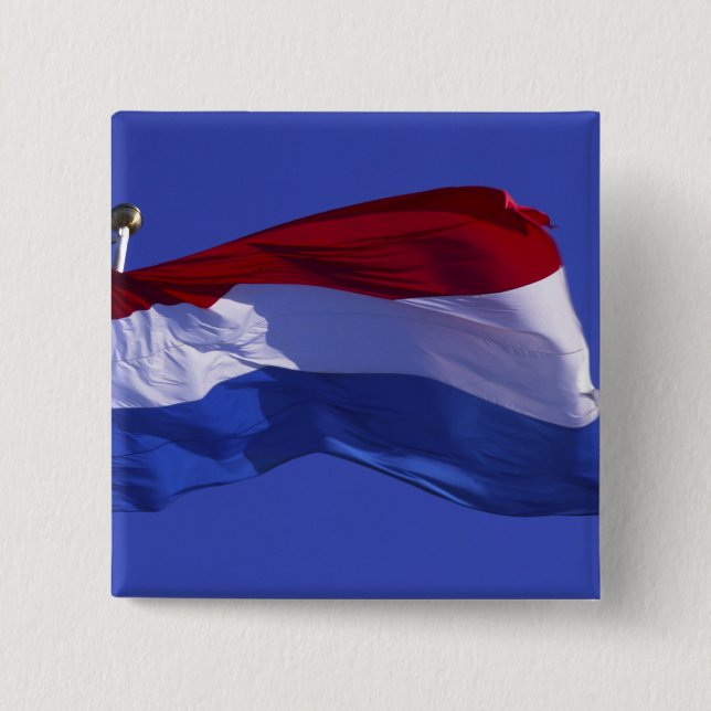 Luxembourg flag RF) 15 Cm Square Badge (Front)