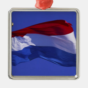 Luxembourg flag RF) Metal Tree Decoration