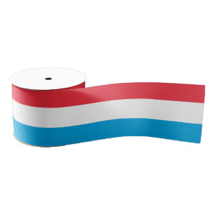 Luxembourg Flag ribbon, Luxembourg fashion /sports Grosgrain Ribbon