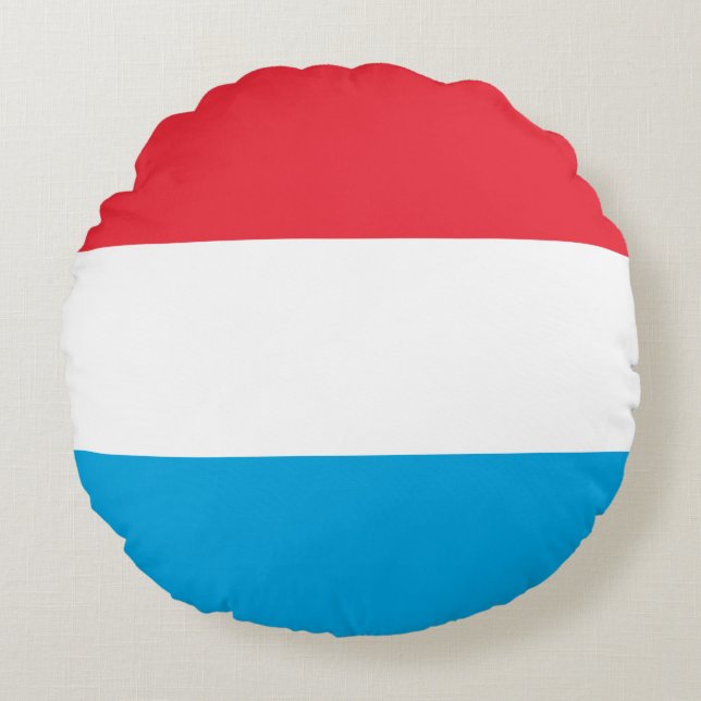 Luxembourg Flag Round Cushion (Front)