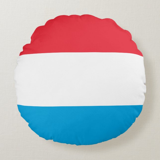 Luxembourg Flag Round Cushion (Front)
