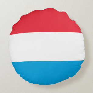 Luxembourg flag round cushion