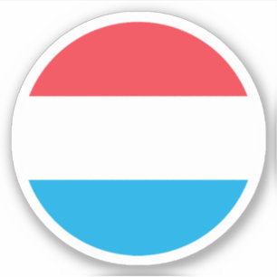 Luxembourg Flag Round Sticker